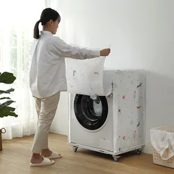 Top/Front Road Printing PEVA Sunscreen Dust Proof Cover Washing Machine Cover Waterproof Case Washing machine cover Protectiver