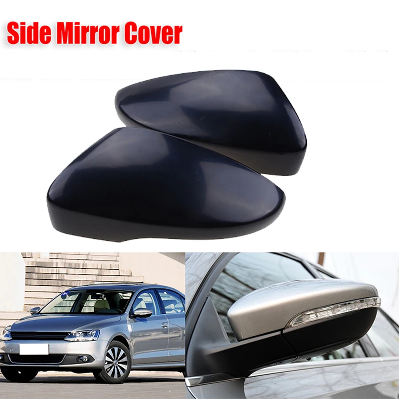 

Rhyming Rearview Mirror Caps Matte Black Wing Side Mirror Cover Fit For VW Beetle CC Eos Passat Jetta Scirocco Car Accessories