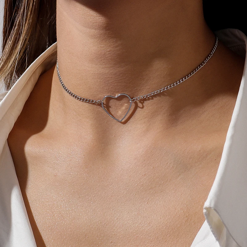 Aihua Mode schöne Mädchen Schlüsselbein Kette Liebe Herzen Halsketten & Anhänger für Frauen prägnante ol Halsketten Geburtstags geschenke – Detail 11