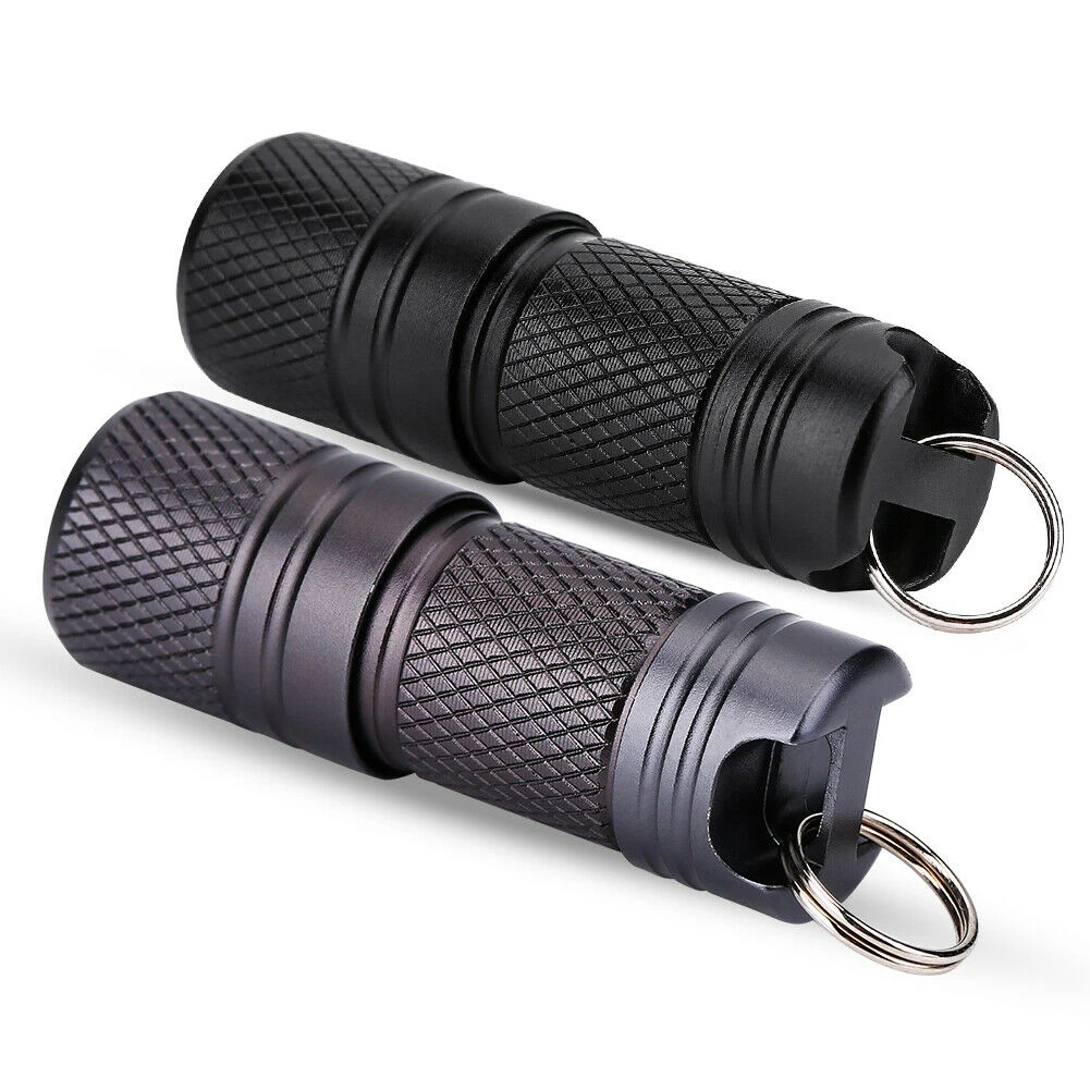 Portable Mini Keychain USB Rechargeable LED Flashlight Key Holder Pocket Key Chains Torch Lamp Night Lighting For Camping/Hiking