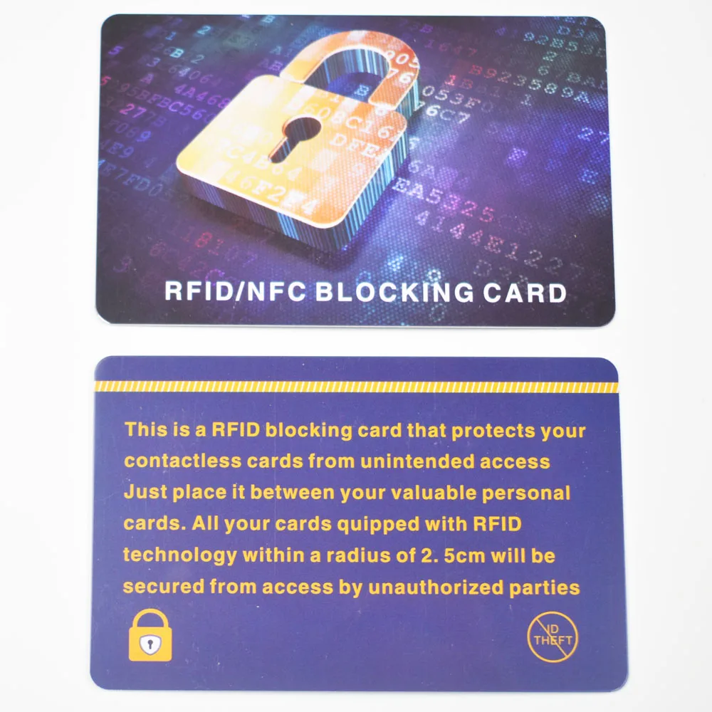 RFID Blocking NFC Signals Shield Credit Card Secure Passport Protector