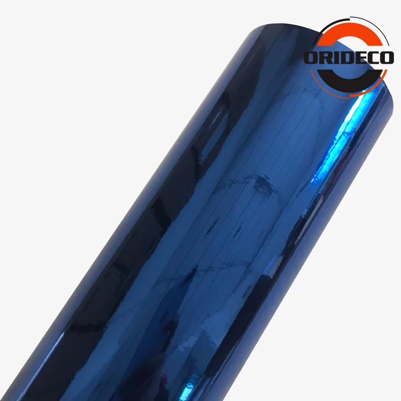 10/20/30/40/50*152CM High Stretchable Orange Chrome Air Bubble Free Mirror Vinyl Wrap Film Sticker Emblem Car Bike Motor Cover