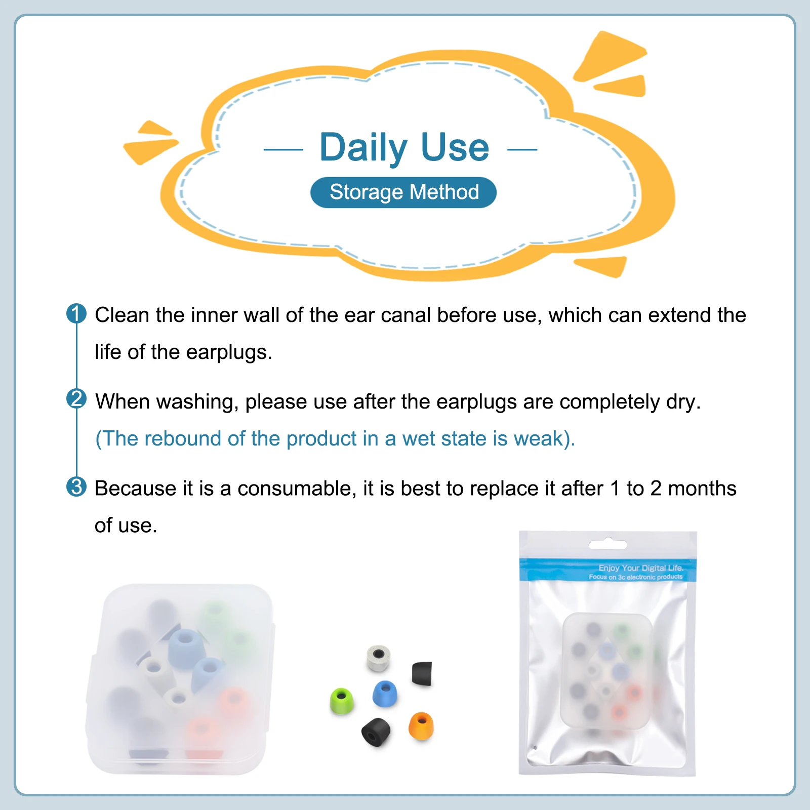 6 Đôi (12 Chiếc) tai Nghe Nhét Tai Mút Đầu 4.5-6Mm Hình Bầu Dục Đầu Tai Đàn Hồi Chậm Eartips Cho Tai Tai Nghe Nhét Tai Tiếng Ồn cô Lập Mút