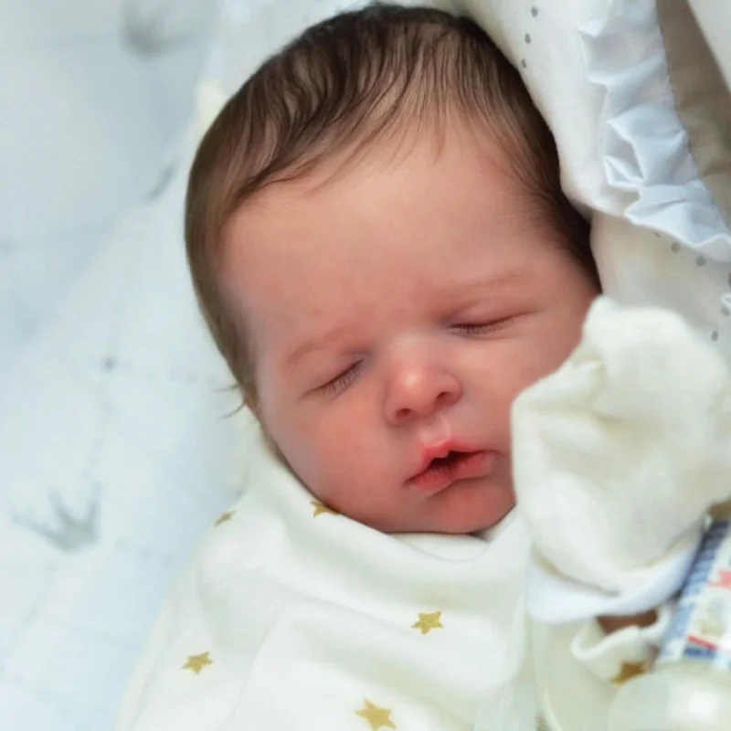 20 Inch Reborn Doll Kit Luisa Lifelike Soft Vinyl Touch Unpainted Unfinished DIY Doll Parts with Cloth Body