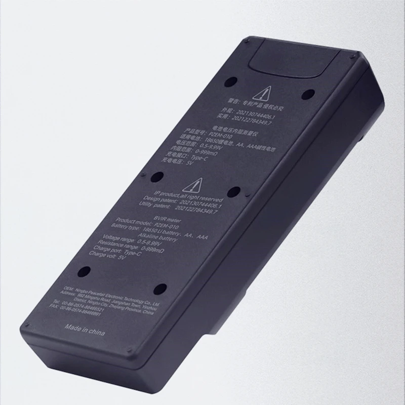 Nuovo voltmetro portatile ricaricabile LCD batteria resistenza interna SOC Meter per batterie alcaline al litio 18650