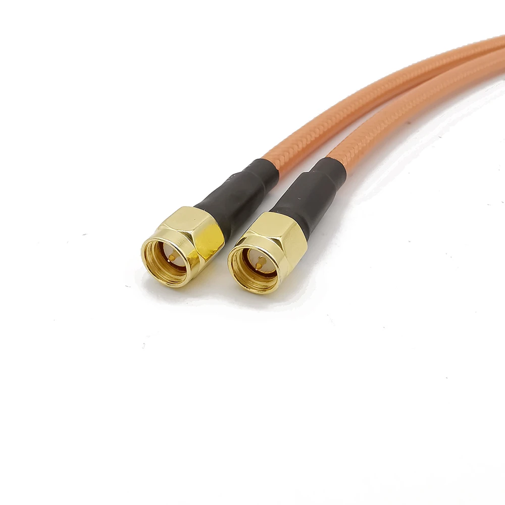 

SMA Male to SMA Male Plug RG400 Double Shielded RF Coaxial Cable 50ohm for WiFi Antenna 1/3/6/9/12/15/20M