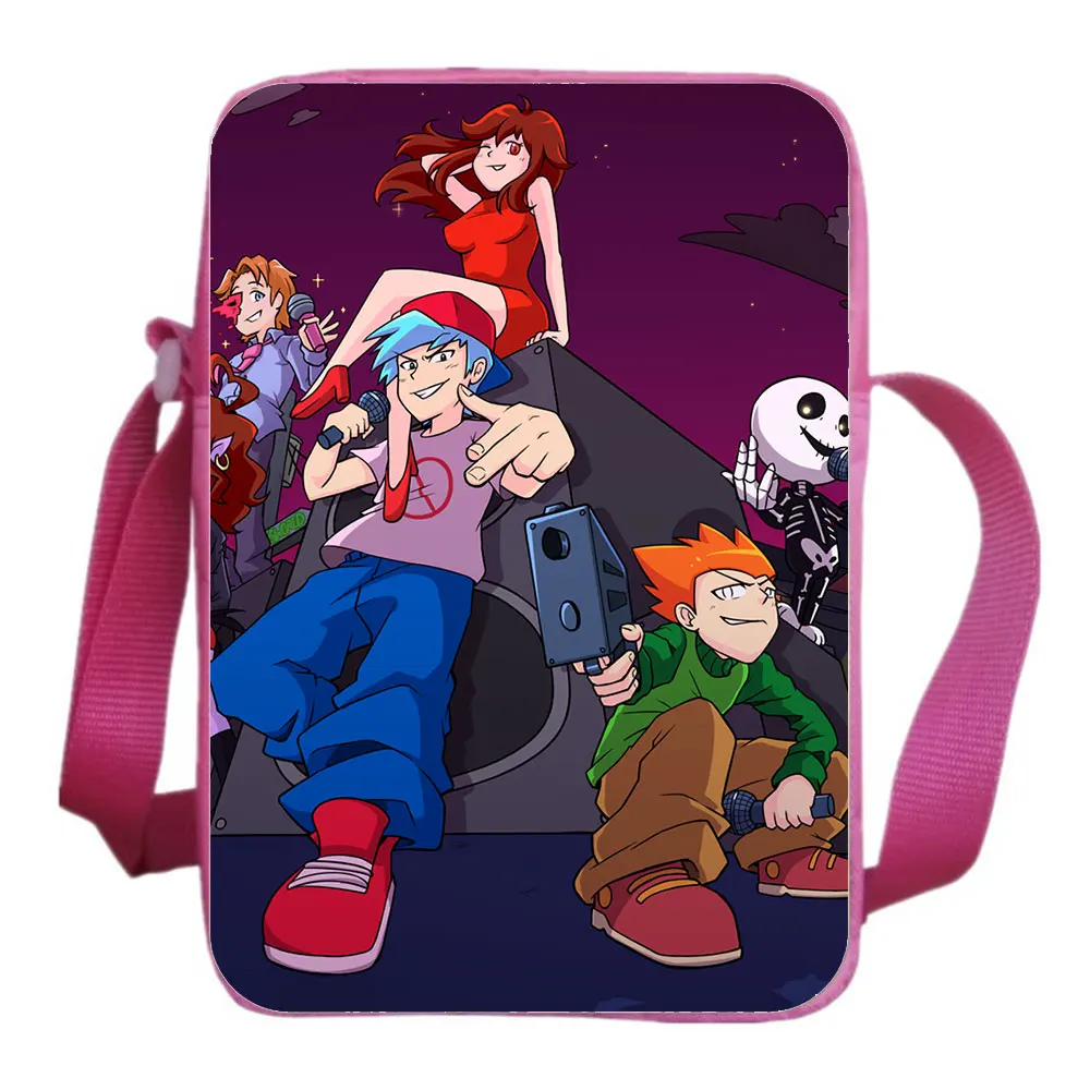 Anime Children Friday Night Funkin Shoulder Bags Kids Cartoon Messenger Bags Students Crossbody Bags Boys Girls School Satchel