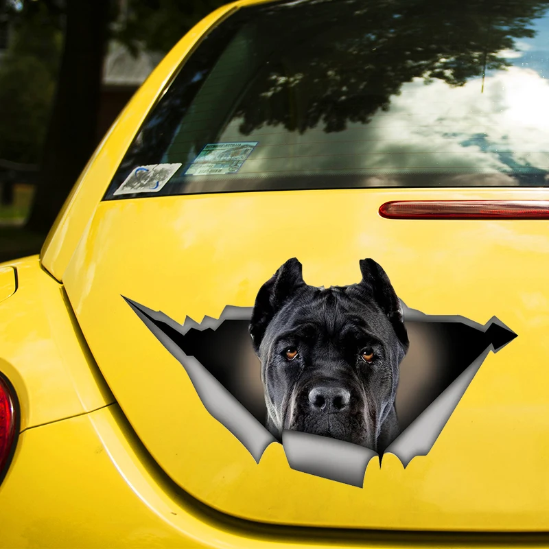 Black Cane Corso Dog Self-adhesive Decal Car Sticker Waterproof Auto Decors on Bumper Rear Window Laptop Choose Size #S60459