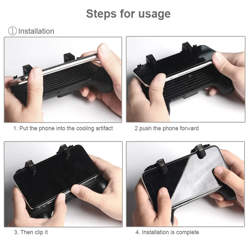Pubg controlador de jogo móvel gamepad joystick para o telefone gatilho aim botão l1r1 atirador para iphone android jogo almofada com ventilador