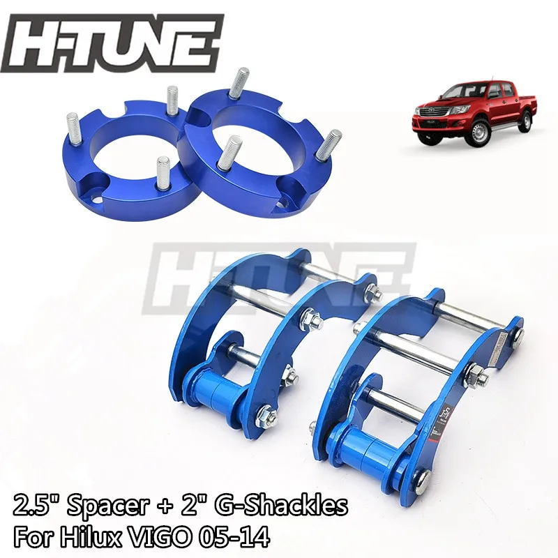 

32mm Front Spacer and Rear Extended 2 inch G-Shackles Suspension Lift Kit For Hilux Vigo 4WD 05-14