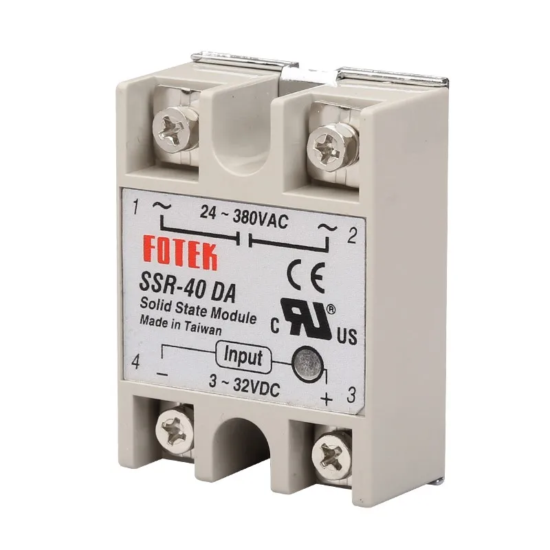 SSR-10DA SSR-25DA SSR-40DA ssr 10A 25A 40A 75A 80A Solid State Relay Module 3-32V DC Input 24-380V AC Output Load Single Phase