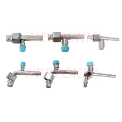 Hose joint for automobile air conditioner,Air cooling joint,OR\R134 fitting with valve,Air cooling Fitting with valve
