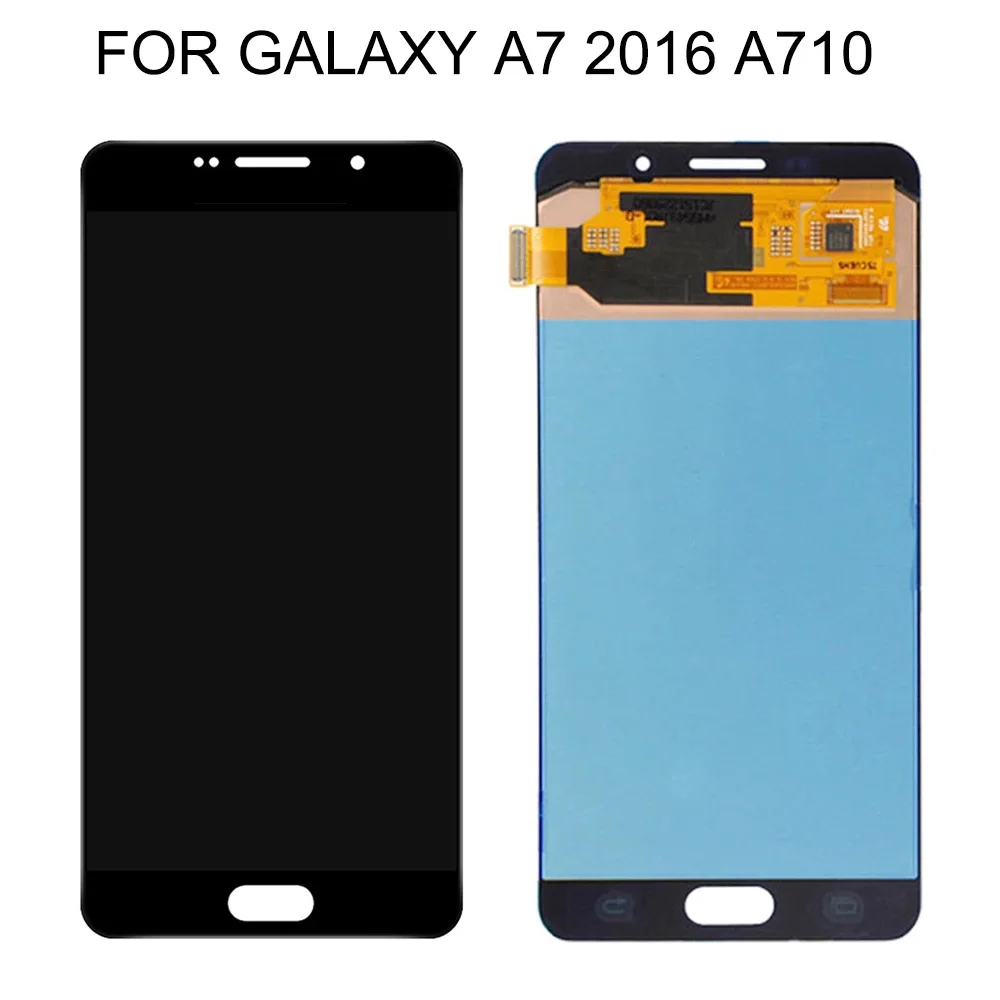 Can adjust brightness LCD For Samsung Galaxy A7 2018 2017 2016 A750 A720 A710 LCD Display Touch Screen Digitizer Assembly +Tools