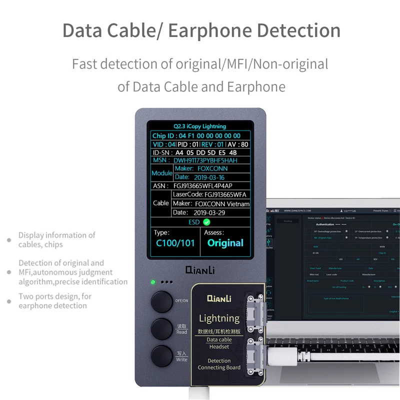 Qianli Programmer Icopy Plus Newest Version Ture Tone For Iphone 12 LCD Photosensitive Repair Battery Testing Board Original