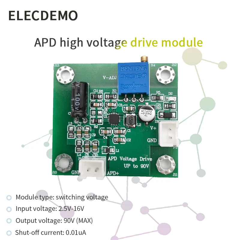 

Avalanche diode drive APD drive Photodetection APD dedicated power supply High efficiency and ultra-low ripple noise Adjustable