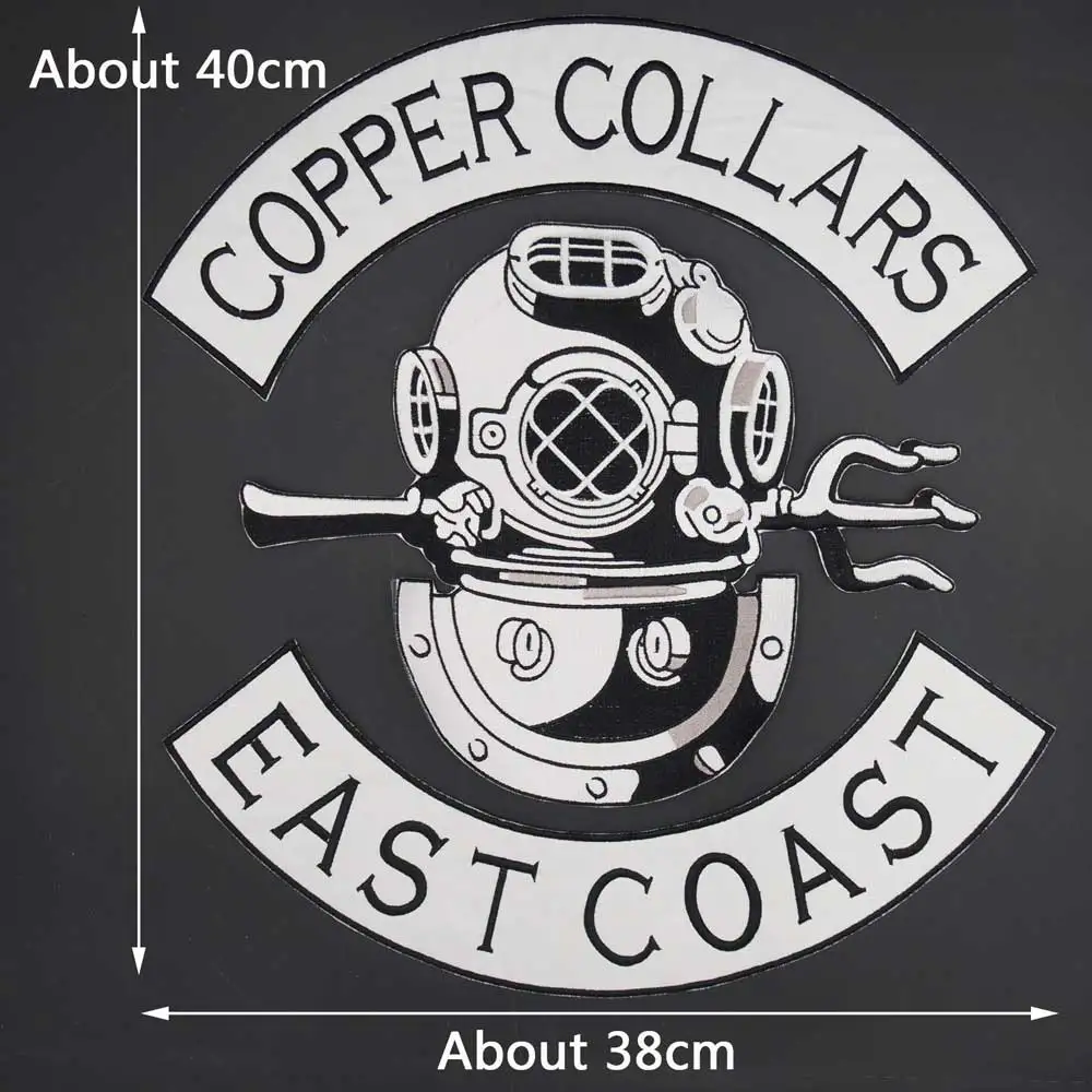 COPPER COLLARS EAST COAST MC embroidery Iron on Biker Patches badges for the Motorcycle Jacket