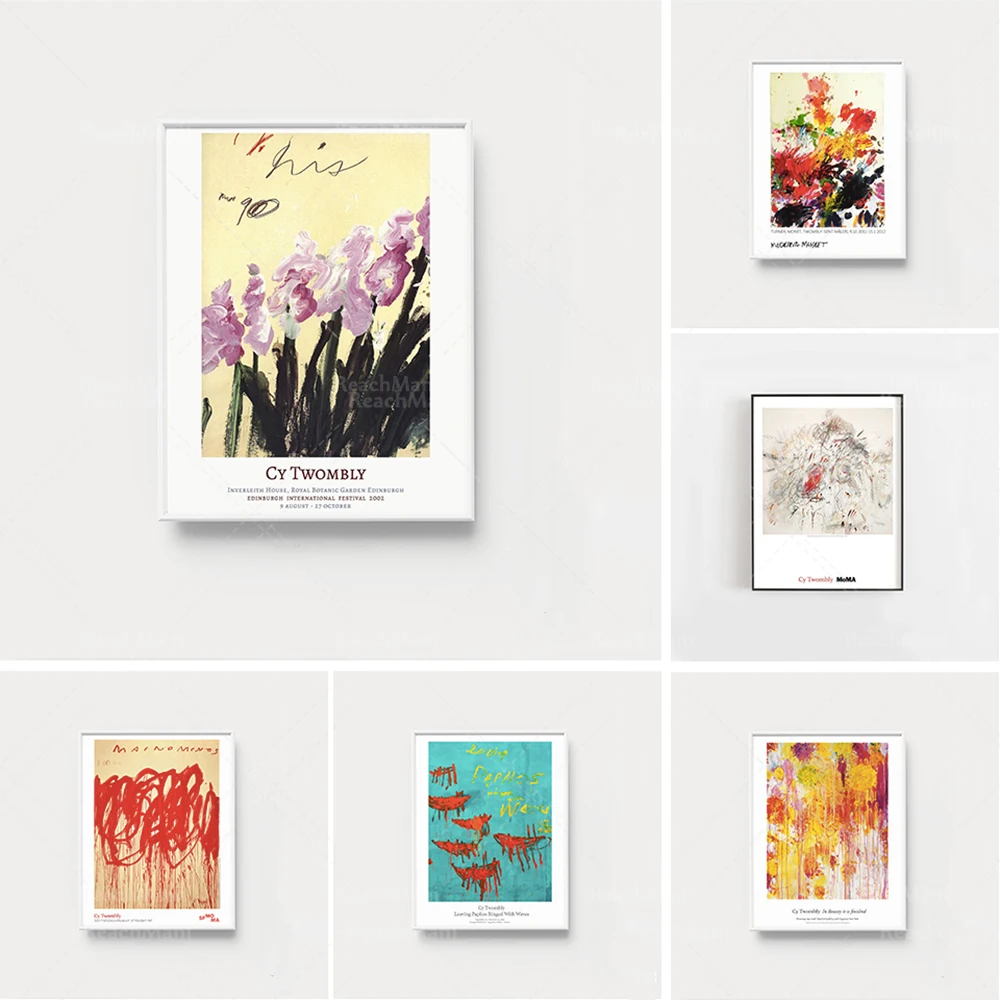 

CY Twombly abstract art print, Twombly SFMOMA poster, CY Twombly abstract poster, abstract wall art