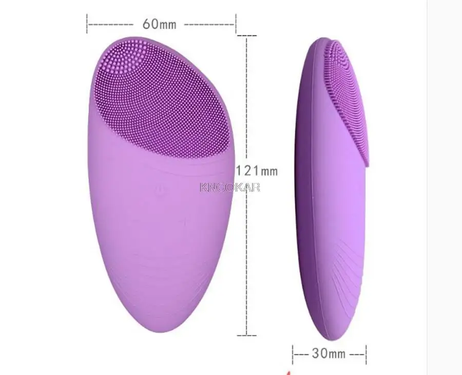 Facial Cleansing Brush Sonic Vibration Mini Face Cleaner Silicone Deep Pore Cleaning Electric Waterproof Massage D153