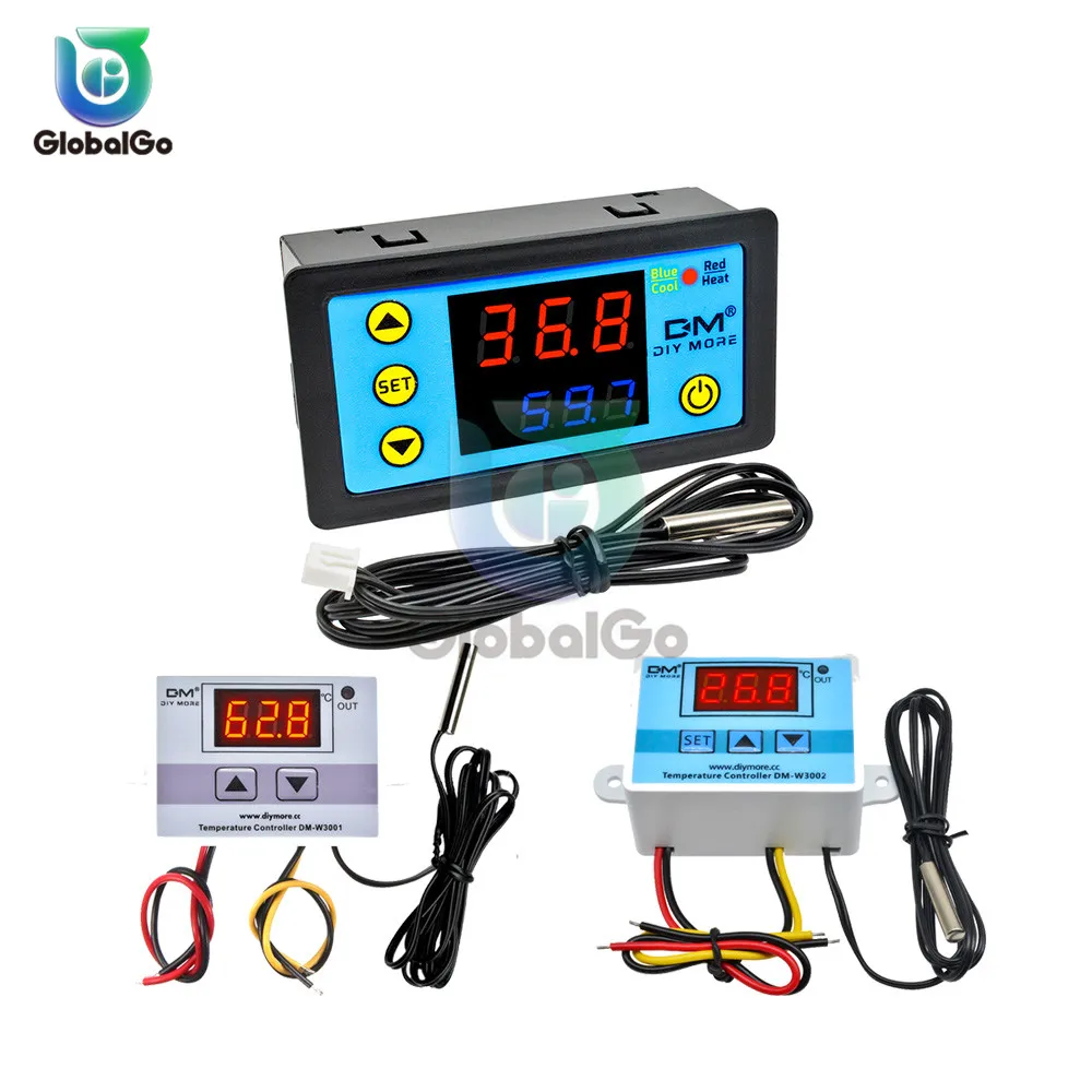 AC 110-220V Temperature Controller Digital Thermostat Thermoregulator XH W3001 W3002 W3230 W3231 W1209WK Temperature Meter Test