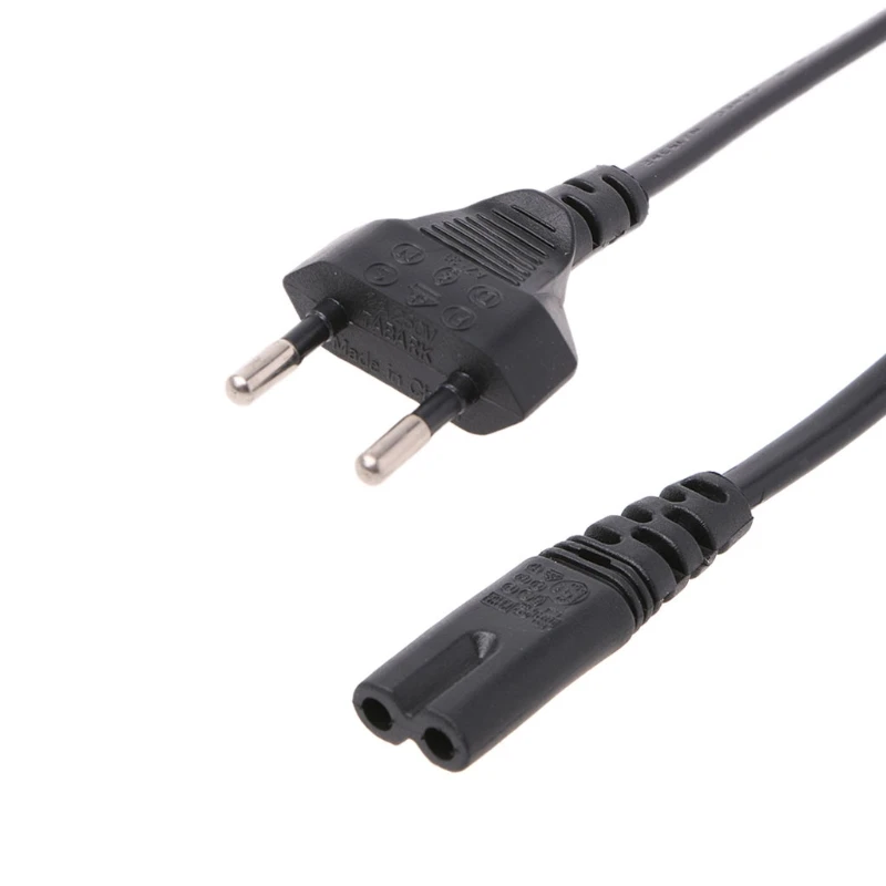 2-Prong Pin AC EU Power Supply Cable Lead Wire Power Cord For Desktop Laptop 