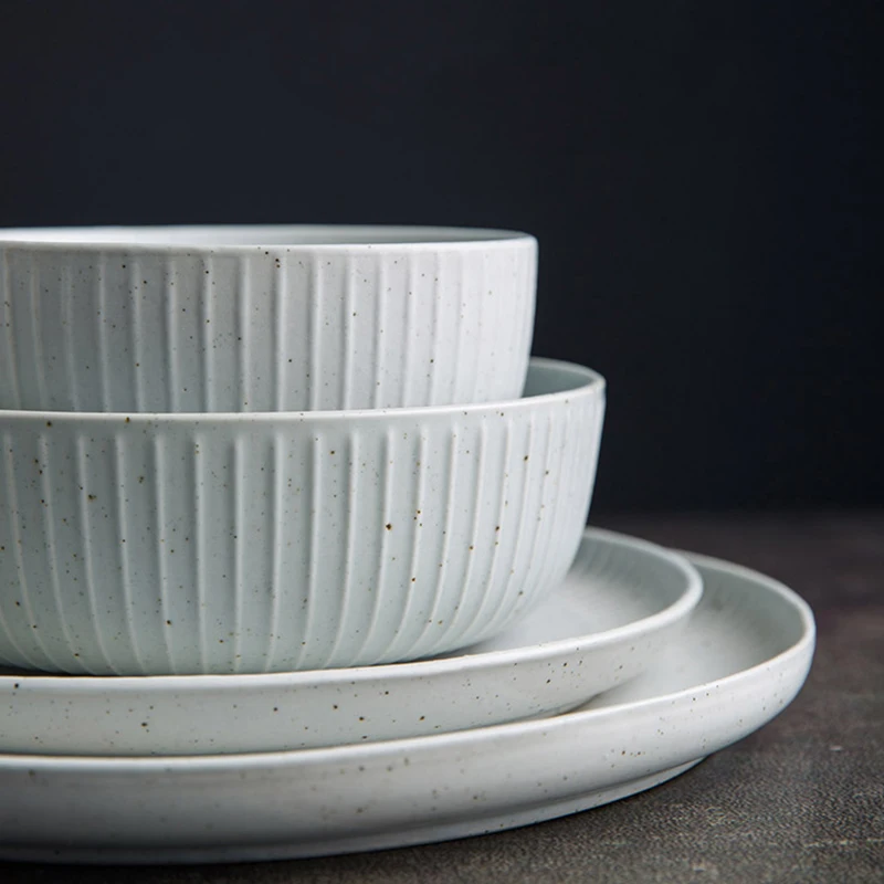 ANTOWALL European dinnerware set household light luxury ceramic tableware creative bowl plate housewarming new home gift