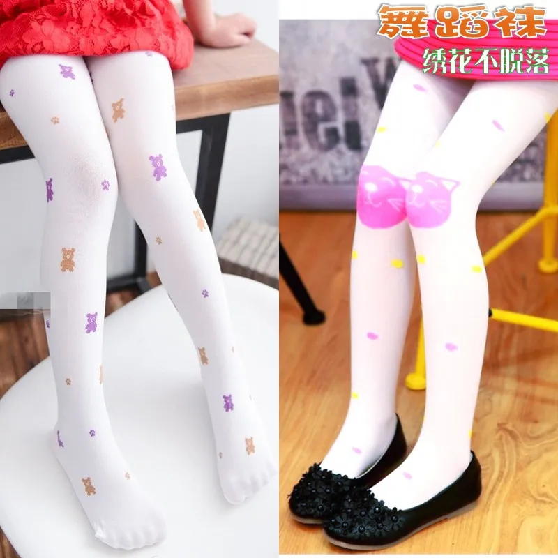 Autumn New High Quality Children Girls Tights Velvet Candy Colors Cute Cat Fish Stocking Baby Kids Pantyhose Long Socks Freeship