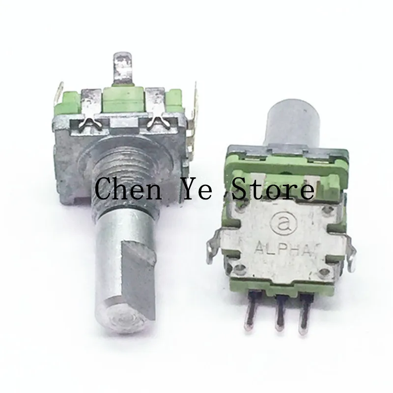 Livre shipping10pcs 100% nova alpha codificador ec11 com interruptor 20 posicionamento 20 pulso de 360 graus comprimento do eixo 20mm