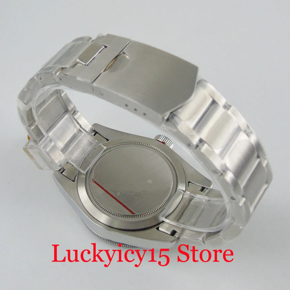 Top Quality 41mm Stainless Steel Watch Case with Sapphire Glass+ Watch Band Fit ETA 2836 MIYOTA Movement