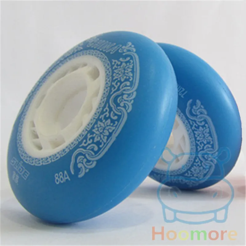 Famous Chinese Branded Slide Wheel for Sliding Inline Skates, 88A with Orange Blue 80mm 76mm 72mm 4 pcs/lot