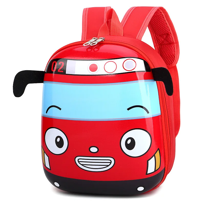 Sacs d\'école de bus de dessin animé 3D pour enfants, sac à dos pour enfants, plecak, ruzzak, plecaki