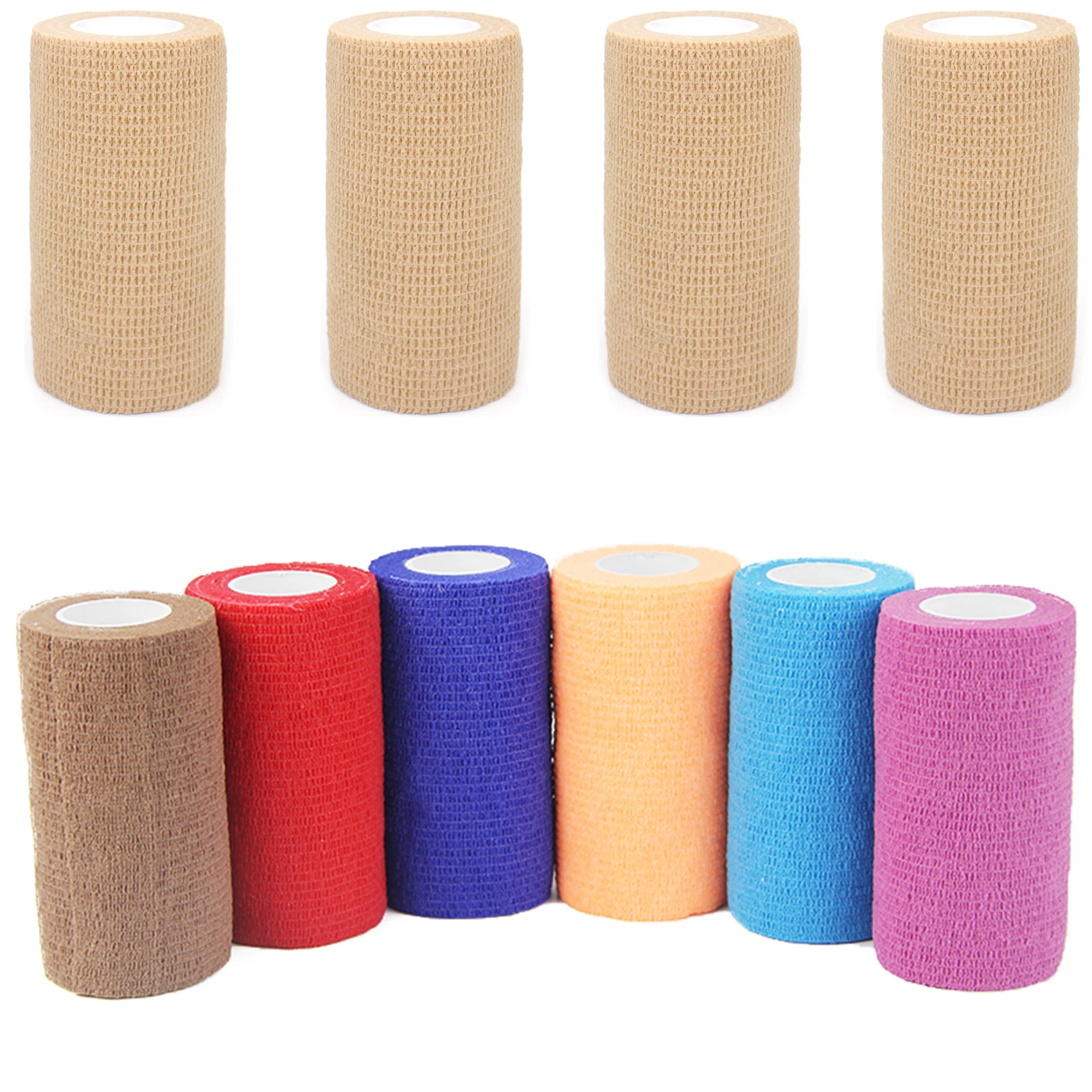 

4 Inch 10 Rolls Self Adherent Wrap Self Adhesive Bandages Wrap for Wrist Ankle Swelling Sprains