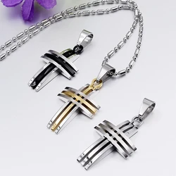 GOKADIMA Mini jewelry men rock style fashion party pendant necklace cross accessory WP867