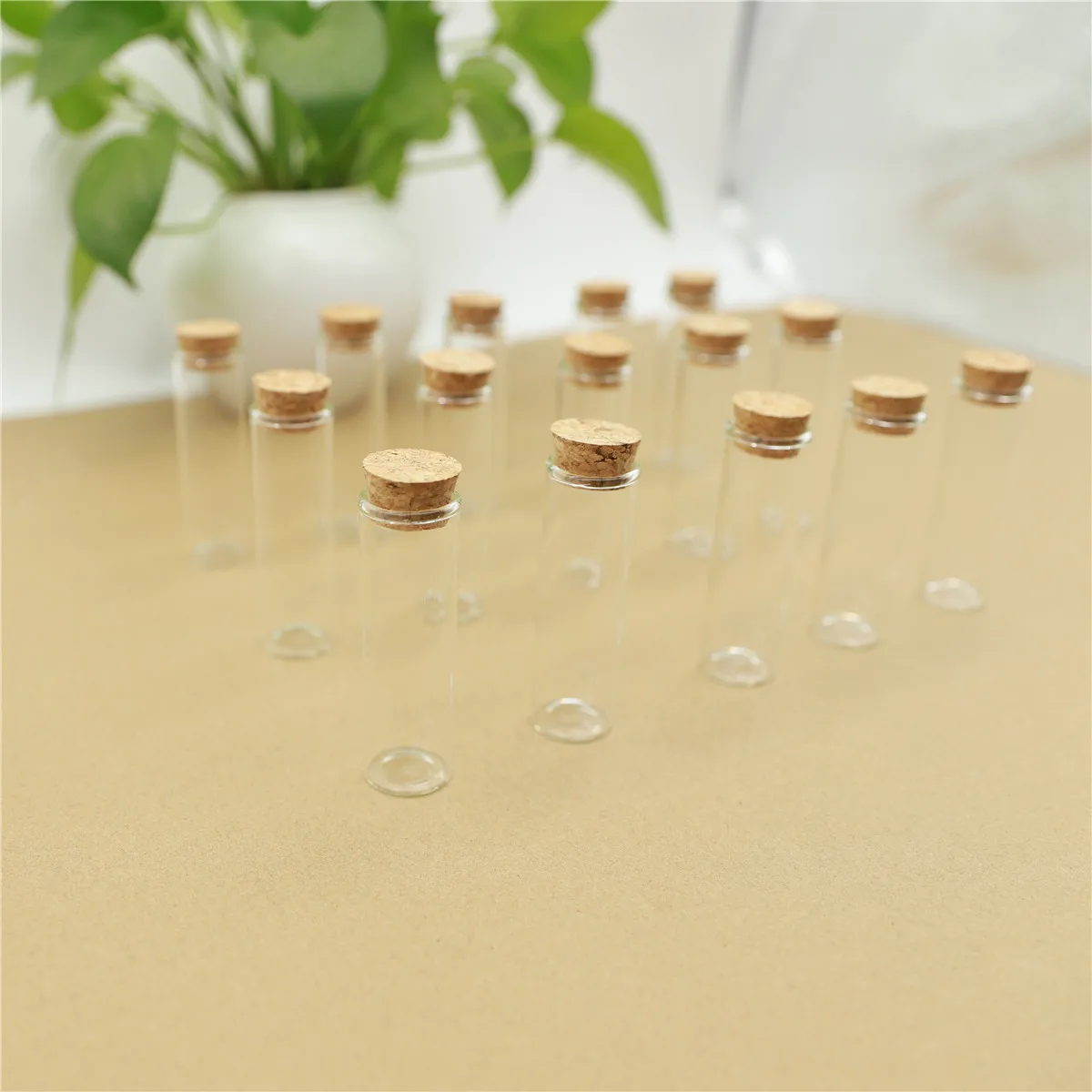 50pcs/lot Glass Bottle 22*60mm 12ml Test Tube Cork Stopper Mini Spice Bottles Container Small DIY Jars Vials Tiny Bottles glass