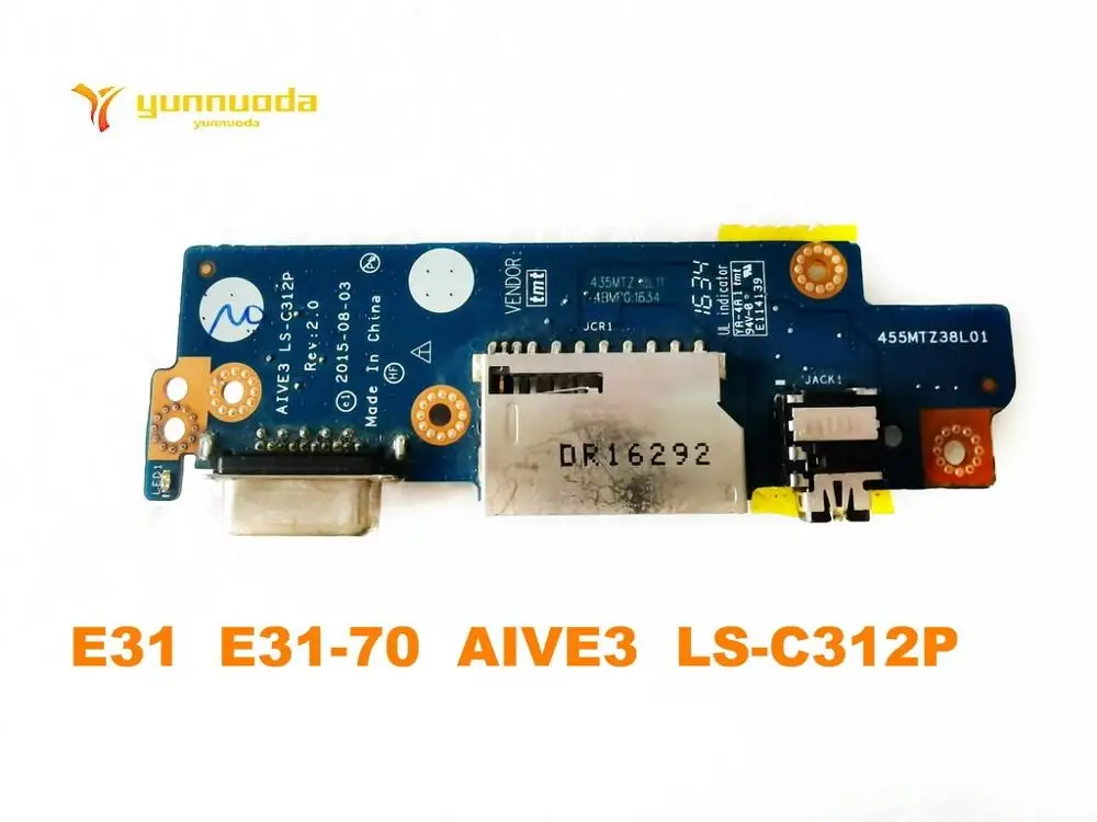 

Оригинальная аудиоплата для Lenovo E31 E31-70 E31 E31-70 AIVE3 LS-C312P протестирована, хорошая, бесплатная доставка