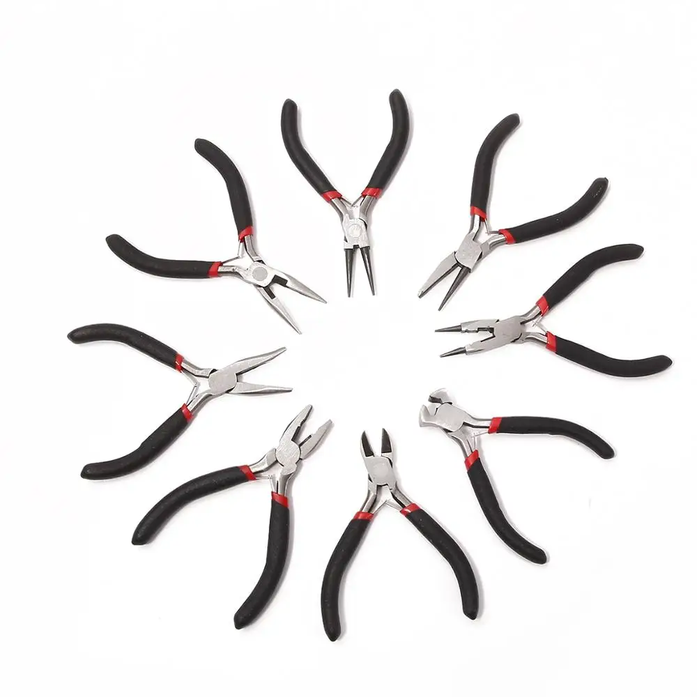 Jewellery Making Beading Mini Pliers Tools Kit Set Round Flat Long Nose Cutting Wire Pliers Cutter Clamping Stripping Multitools