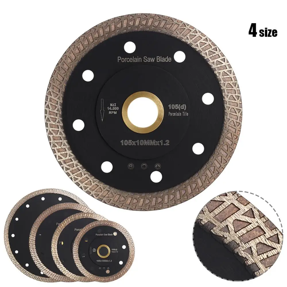 105mm/115mm/125mm/180mm Diamond Tile Blade Porcelain Cutting Blade Circular Saw Blades for Cutting Ceramic Tile Marble Granite