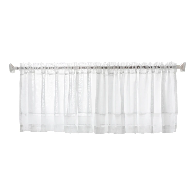 CITYINCITY Half Curtain for kitchen Transparent Sheer Tulle Short door Curtain for barHome Decor  Customized
