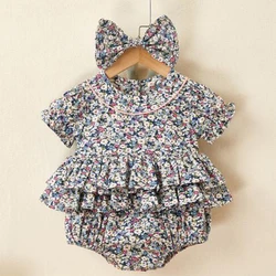 New Newborn Baby Girls Jumpsuit Cotton Sleeveless Bodysuits Lovely Princess Style Summer Toddler Baby Girl Bodysuits