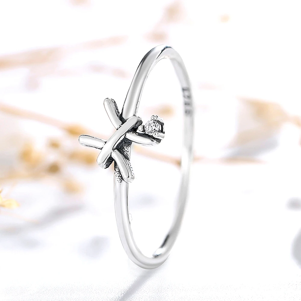 S925 Sterling Silver Retro Zodiac Sign Pisces Twelve Constellation Finger Ring Minimalist Zircon Jewelry for Women Friends Gift