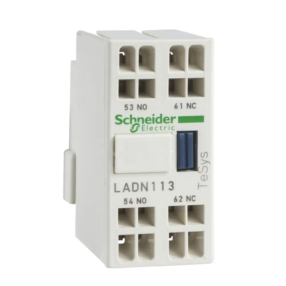 Front mounted on TeSys D Instantaneous auxiliary contact module, 1NO+1NC, spring terminal LADN113