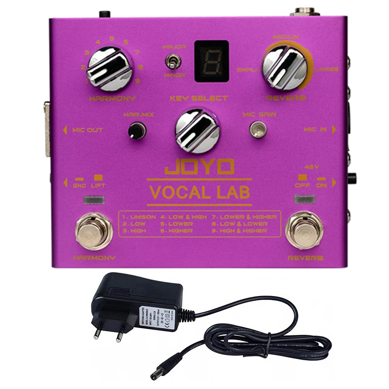 Joyo R-16 Vocal Lab Vocal Harmony Pedals with 9 Vocal Harmony Effects Double Bass Drum Pedal Guitar Parts Accessories