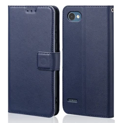 Silicone Flip Case For LG Q6A Q6 alpha M700 Luxury Wallet PU Leather Magnetic Phone Bags Cases For LG Q6A with Card Holder