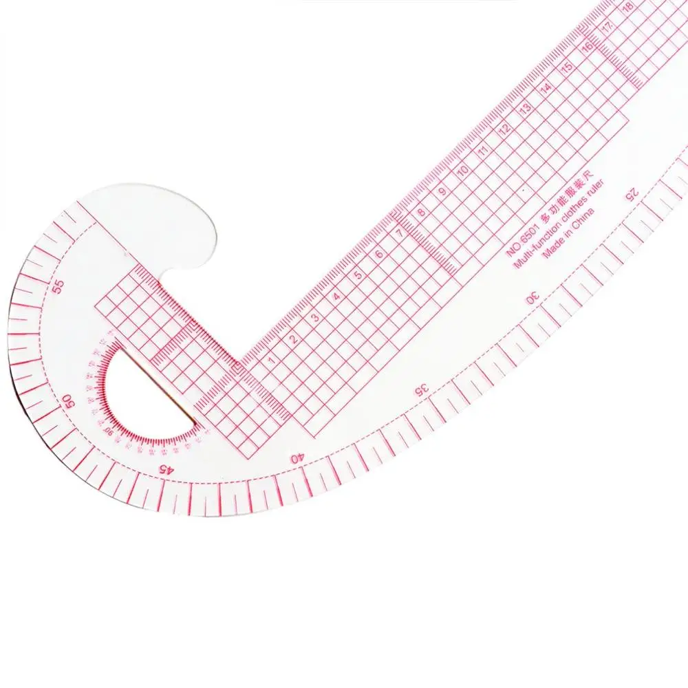 Multifunction 6501 Plastic French Curve Sewing Ruler Measure Tailor Ruler Making Clothing 360 Degree Bend Ruler Tools