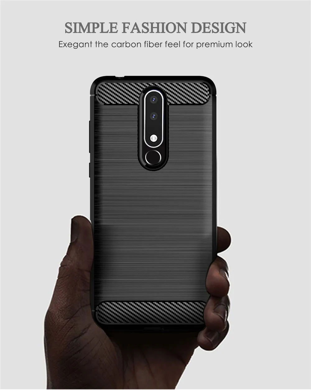 For Nokia 3.1 Plus TA-1118 TA-1125 Case Carbon Fiber Skin Full Soft Silicone Cover For Nokia 3.1 Plus Nokia3.1 TA-1049 TA-1057