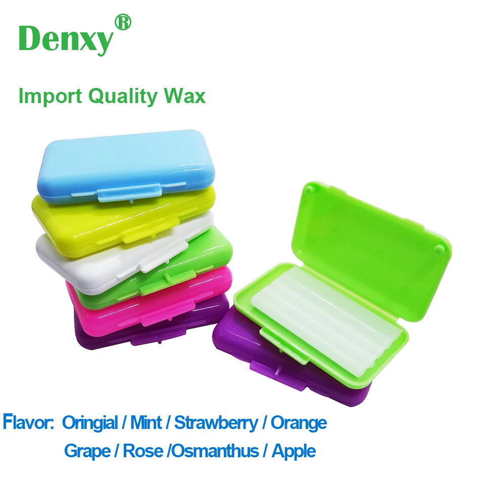 Denxy Dental Wax 50 Small Box Dental Ortho Wax Fruit Scent For Brace Orthodontic Bracket Gum Irritation Dental Oral Care