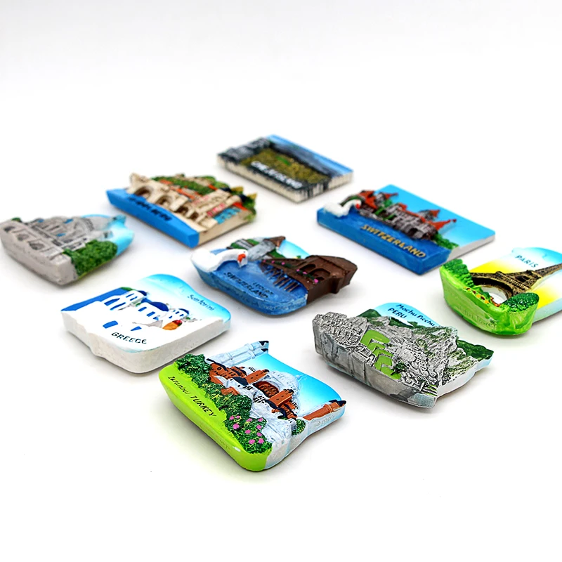 fridge magnets France Paris Switzerland Turkey tourist souvenir 3D magnetic refrigerator paste Collection Gifts room decoration