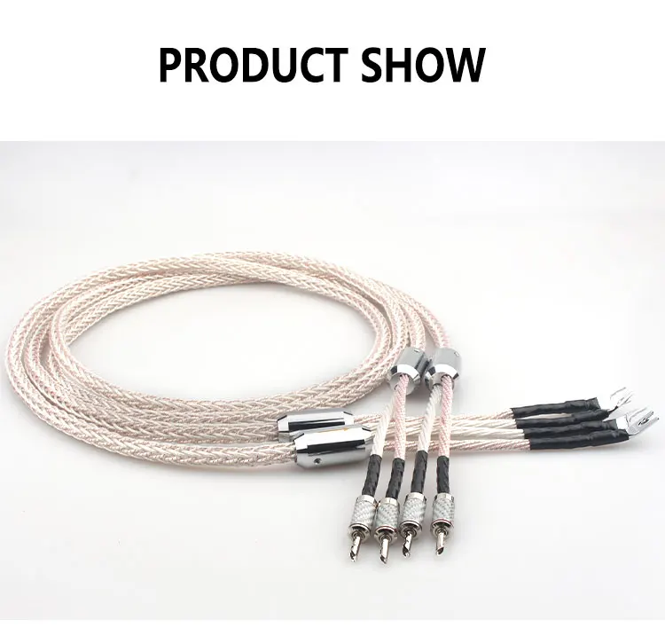 HIFI Microspace Monocrystalline Copper Silver-plated Audio Speaker Cable HIFI Speaker Cable