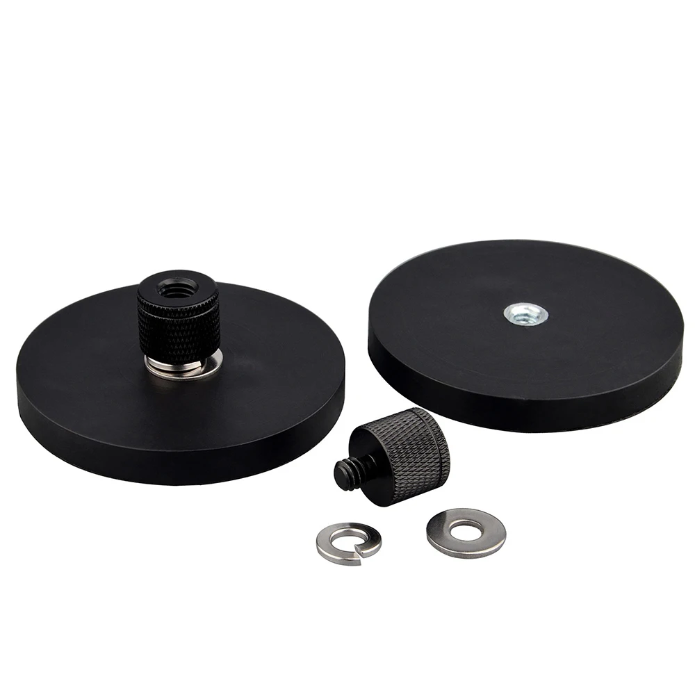 25KG Anit-Scratch Magnetic Mounting D66mm Female Thread Hole 1/4 Inch Adapter 3./8  Magnet Base Camera Led Tools