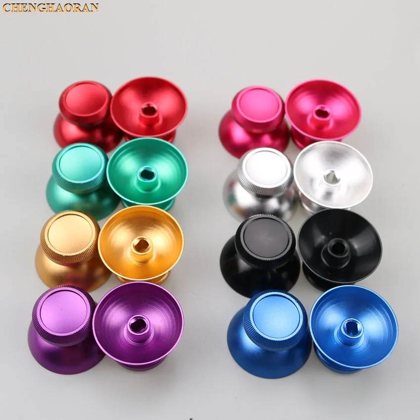 ChengHaoRan 2pcs 8 Colors Optional Universal Aluminum Alloy Metal Analog Joystick Thumb Cap stick For PS4 Xbox One Controller