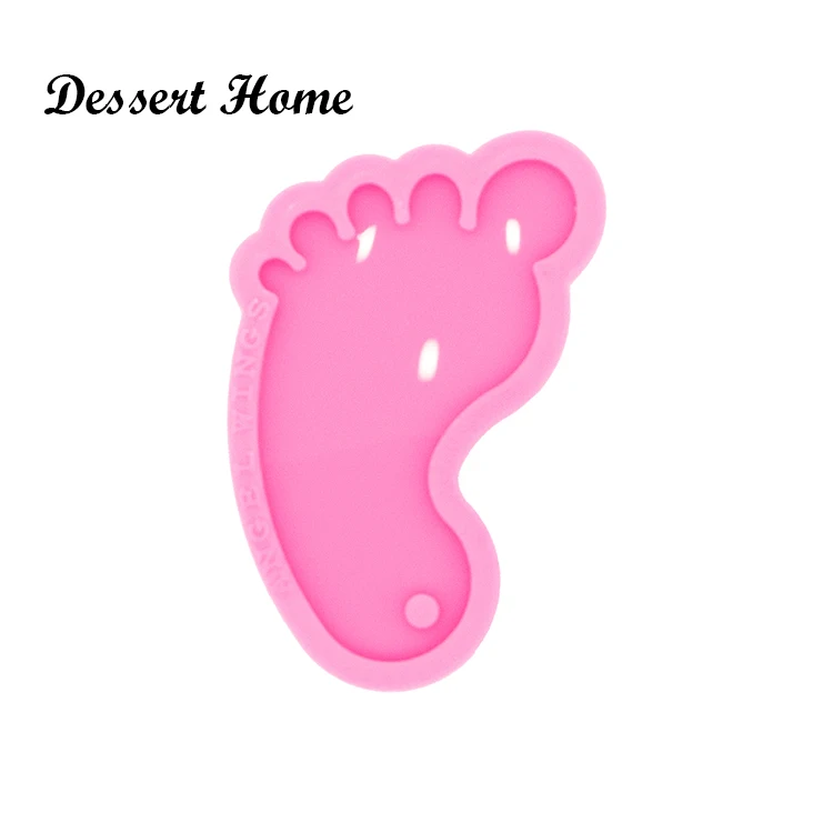 DY0461 Shiny Resin Baby feet Mold , Silicone Mould for Epoxy Resin, Keychain Molds DIY jewellery making